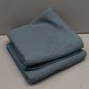 MICROFI New Microfiber Waffle Bath Towels, 2 Pieces, Oversized, Soft, Absorbent, Fast Drying, Lint Free 430 GSM (Green)