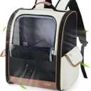 Lekereise Cat Backpack Carriers, Dog Carrier Backpacks with Breathable Mesh for Small Medium Cats Dogs Puppy Up to 18 Lbs, Pet Foldable Carrying Backpack Ventilated for Travel Hiking Collapsible