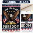 4 x 250th Anniversary America USA Garden Flag for Outside, 250 Years of Freedom 1776-2026 Eagle Design Patriotic Double-Sided Waterproof Yard Flag 12x18 Inch for 4th of July Memorial Day Outdoor Decor