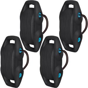 Boat Fenders Easy to Install Bumper for Docking Ideal Fender for Pontoon, Bass, Jet Ski and Fishing Boats (Black)