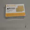 100 Qty Printable A7 Invitation Envelopes 5.25X7.25 inches Cards, Self Seal 120GSM Brown Kraft Paper Envelopes for Invitations, Papers, Photos, Documents, Wedding, Baby Shower, Easy to Seal