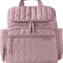 Skip Hop Diaper Bag Backpack: Forma, Multi-Function Baby Travel Bag with Changing Pad & Stroller Attachment, Mauve Mist, Medium