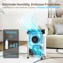 Dehumidifiers for Home, 50 Pint Dehumidifier for Basement, Bedroom, Bathroom with Drain Hose - Smart Quiet Dehumidifier with 24HR Timer - 3 Working Modes