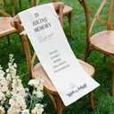 Reserved Wedding Chair Sign Banner, in Loving Memory Reserved Signs for Wedding with Love from Heaven 15'' x 50'' Linen Memorial Sign Sympathy Gift for Loss Seat