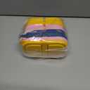 3 Pack Reusable Silicone Snack Containers with Lids, 8.5oz 2 Compartment Snackle Box Containers, Ideal Portable Small Snack Pack Containers for School, Office and Picnic (Blue, Pink, Yellow)