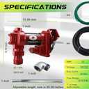 12V Fuel Transfer Pump w/Manual Nozzle, 20 GPM High Flow DC Diesel Transfer Pump, Gas Heavy Duty Transfer Pump with Filter for Gasoline, Diesel, Kerosene, Biodiesel and More