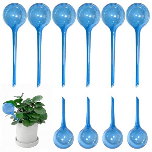 Pesilo 7 Pcs Self Watering Globes, Plant Watering Globes Automatic Watering Bulbs for Indoor Outdoor, Vacation Potted Plant Care Water Conservation Device (Blue)