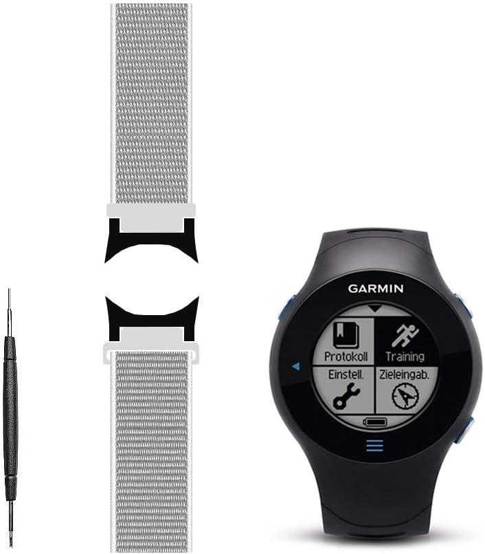 Sport Mesh Strap Compatible with forerunner 610/Approach S3 Watch Band Replacement (Large (Fits 7.0-9.0" wrists), (13#) Seashell)