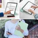Soke Case for iPad Air 13 Inch (M3/M2) 2025/2024,iPad Pro 12.9 2022 2021(6th 5th Generation) - [Slim Trifold Stand + Auto Wake/Sleep],Protective Hard PC Back Cover (Mint Green)