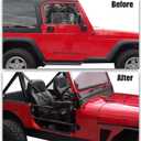 ECOTRIC Tubular Doors Compatible with 1987-2006 Jeep Wrangler YJ TJ Tubular Half Doors Tube Door Steel Left & Right Simple Off-Road Style