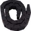1M 18 x 25mm Plastic Open One Side Type CNC Machine Tool Cable Drag Chain Wire Carrier Black (18mm x 25mm)