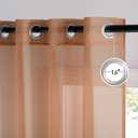 NICETOWN Voile Sheer Terracotta Curtains 96 inches Long 2 Panels Set, Grommet Casual Window Treatments with Light Filtering Airy & Elegant for Bedroom/Living Room, W54 x L96