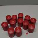 Candle Charisma Red Unscented Votive Candles - 15 Hour Burn time - Set of 36 for Dinner, Wedding, Halloween and Holiday Decorations