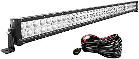 Willpower 42 inch 240W Spot Flood LED Work Light Bar with Wiring Harness Kit for Truck Car ATV SUV 4X4 4WD Jeep Truck Driving Lamp,DC10-30V