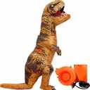 Kids Inflatable T-Rex Dinosaur Costume, Blow Up Dino Costume for Boys & Girls, Halloween