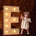 Tongjoy 3FT Marquee Light Up Letters, Large DIY Giant Letters for Baby Shower Birthday Party Backdrop Decorations, Wedding Decor, Kids' Mosaic Kits Letter E