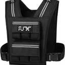 FUFF Adjustable Weighted Vest Men, 30 LB Weight Vest for Strength Training, Workout Vest Woman with Removable Iron Weights for Walking, Rucking, Running, Exercise