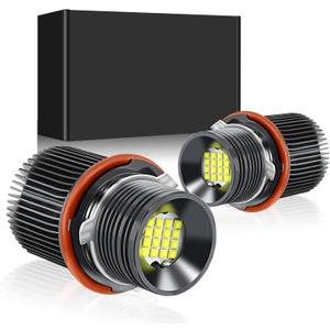 E39 LED Angel Eyes Ring Halo Bulbs E53 Marker Lights Compatible for BMW 1 5 6 7 Series X3 X5 (E39 E53 E60 E61 E63 E64 E65 E66 E83 E87), 160W 6000K White Lamps