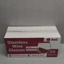 Reli. 12oz. Disposable Drink Glasses Gold-Rim (20 Pack) Stemless Crystal Clear | Reusable & Recyclable BPA-Free Food-Grade Plastic | Shatterproof Party Cups for Juices, Cocktails, Whiskey Any Occasion