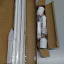 5/8” White Diameter Curtain Rods 3090 Inch, for 3084 Inch Windows, Adjustable Splicing White Curtain Rods for Windows with Brackets, Window Rod Long Small Curtains Rod