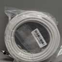 G-PLUG 25FT RG6 Coaxial Cable Connectors Set - High-Speed Internet, Broadband and Digital TV Aerial, Satellite Sky Cable Extension- Weather-Sealed Double Rubber O-Ring and Compression Connectors White