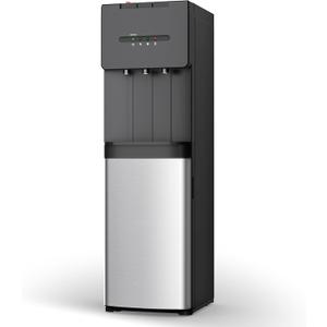 Euhomy Self-Cleaning Bottom Loading Water Dispenser, 3 Temperatures - Cold/Hot/Warm, with Child Lock, Display Light, Suitable for Apartments, Schools, Companies, Black