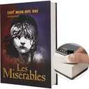 Real Paper Transfer Book Safe, Hollow with Secret Hidden Compartment, Combination Lock, 8.7"×6"×2" (Les Miserables-Combination)