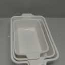 MALACASA Casserole Dishes for Oven, Porcelain Baking Dishes, Ceramic Bakeware Sets of 3, Rectangular Lasagna Pans Deep with Handles for Baking Cake Kitchen, White (9.4"/11.1"/12.2"/"), Series