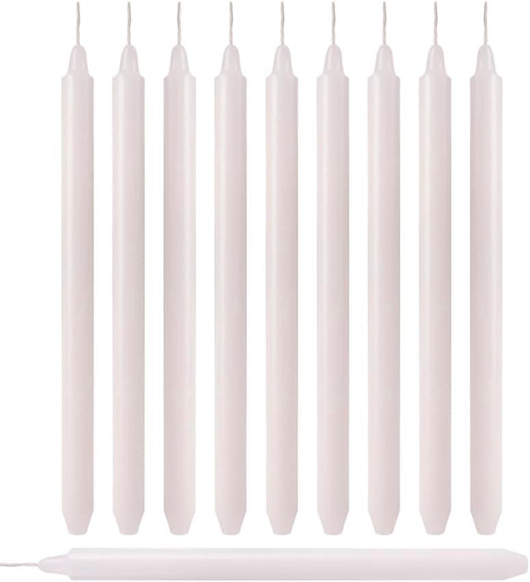 OSHADOW 1/2 Inch Taper Candle Thin 8" Lenght- 1/2 Inch Diameter - Skinny Taper Candles - Skinny Candlesticks - White Candlesticks - Thin Candlestick 1/2 - Candle Sticks White Candles