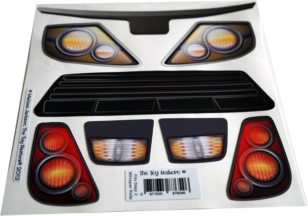 Toy Restore Replacement Decals Stickers Fits Step2 Newer Whisper Ride II