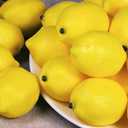 Winlyn 30 Pack Faux Yellow Lemons Artificial Fruits Fake Lemons Lifelike Simulation for Lemonade Party Kitchen Table Summer Decorations Vase Fillers Fruit Bowl Lemon Wreath Garland Photography Props