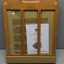 Seville Classics Bamboo Premium Wood Cutting Board Serving Tray w/ 7 Color-Coded BPA-Free Mats, for Chopping Bread, Cheese, Fruits, Vegetables, Meats, Charcuterie (PATENTED), Bamboo (NEW MODEL)