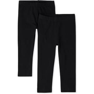 The Children's Place Baby Girls And Toddler Girls Leggings,Black/Black 2 Pack,18-24MONTH