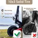 10x3 Solid Tire, 80/65-6 255x80 Tires Replacement, 10 inch Scooter Tubeless Solid Tire, for Varla Eagle One/Yume y10/Zero 10x/Nanrobot D4 D6 Electric Scooter (2 Pack)
