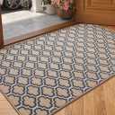 Color&Geometry Thin Indoor Entrance Mats for Home, 17"X29.5" Indoor Mats for Entryway Non Slip Rubber Backed, Dirt Trapper Door Rugs for Entryway Indoor Washable, Dark Khaki (Rolled-up NO Creases)