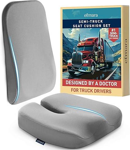 Elmara Doctor-Designed Car Seat Cushions for Driving Car Seat Back Support, Driver Seat Cushion and Back Cushion for Car, Pillow for Driving Seat The Ultimate Comfort Solution for Cars (
Gray
)