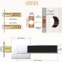 Probrico Heavy Duty Square Door Handle with Black Leather Hand Lever, Keyless Passage Interior Door Levers for Hallway or Closet, Polished Chrome, 5 Pack