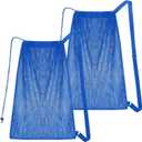 2 Packs Swim Bag Mesh Drawstring Backpack Oversized 18" x 26", Large Mesh Drawstring Backpack for Beach, Swimming, Gym, and Workout Gear (Blue)