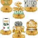 Hilarious 6Pcs Money Themed Birthday Party Honeycomb Centerpieces Bill Dollar Party Table Decorations Table Topper for Birthdays Casino Weddings Bachelorette Graduations Party Supplies