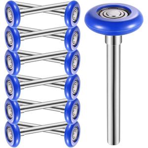 Durable & Quite 2" Sealed 6200ZZ Bearing Nylon Garage Door Rollers Wheel with 11 Ball  4"Stem, 12 Packs