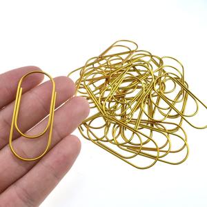 HAHIYO Paper Clips 2 inches (50mm) Length Gold Wide Paperclips Vinyl Coated Prevent Scratching Tearing The Pages Sturdy for Bookmark Organize Home Office School 30 Pack