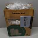 Gardner Pet Automatic Gravity Cat Food Feeder and Water Dispenser Stainless Steel Two-in-One Set Large Capacity Dispenser for Pets Dogs, Puppies, Kittens-(0.8 Gallons x 2) (Black Grey)