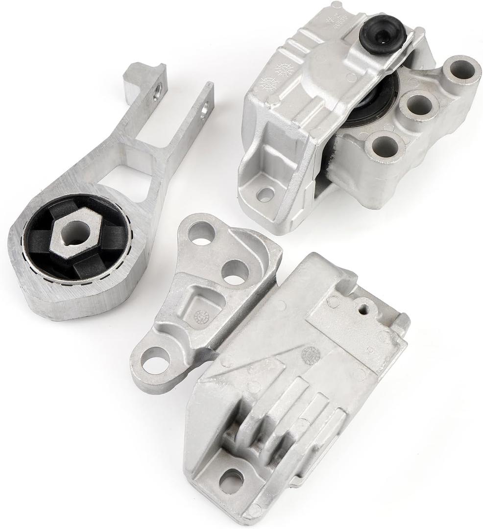 Engine Motor Transmission Mount Set 3Pcs Compatible with Jeep Renegade Fiat 500X 2.4L 2015-2018 Engine Mounts Replace 68363756AA 68258599AA 68363755AA