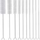 Long Straw Brush, Nylon Pipe Tube Cleaner 8-ihch 10 Different Diameters Set of 10
