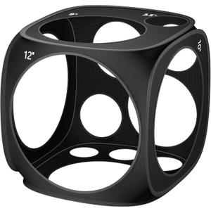 13 Sizes Balloon Sizer Cube Box (2-12 Inch), Collapsible Balloon Measurement Tool for Party Arch Decorations & Columns (Black)