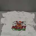 Merry Christmas Reindeer Men Women Family Matching Reindeer T-Shirt, Medium, White, Pack of 3