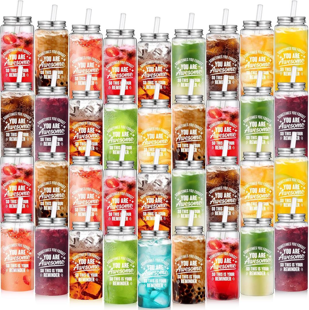 Pickmesh 36 Pcs Employee Appreciation Gifts Plastic Cups Bulk 13.5 oz Thank You Reusable Tumblers for Staff Team Coworker Inspirational Drinking Mugs with Lid Straw for Women Teacher Nurse(Sometimes)