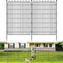 10 Panels No Dig Decorative Garden Fence with Gate for Yard, 48 in(H) X 26.25 ft(L) Animal Barrier Fencing for Outdoor Dog, Metal Portable Garden Fences for Borders, Pets, Landscape, Temporary Fence