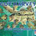 Guy Harvey Calendar 2026 Wall Freshwater Fishing Gifts For Fisherman Fish Monthly Calender 12 Month | American Made In The USA
