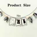 Halloween 1st Highchair Banner,Ghost Black White Birthday Decorations,Spooky One Decor,Black Themed Baby Birthday Party (Black White Ghost Highchair Banner)